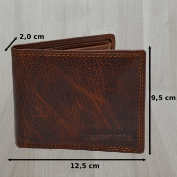 Bull Burry Hochwertige Herren Geldbörse Voll Leder mit RFID Schutz und Geschenkbox